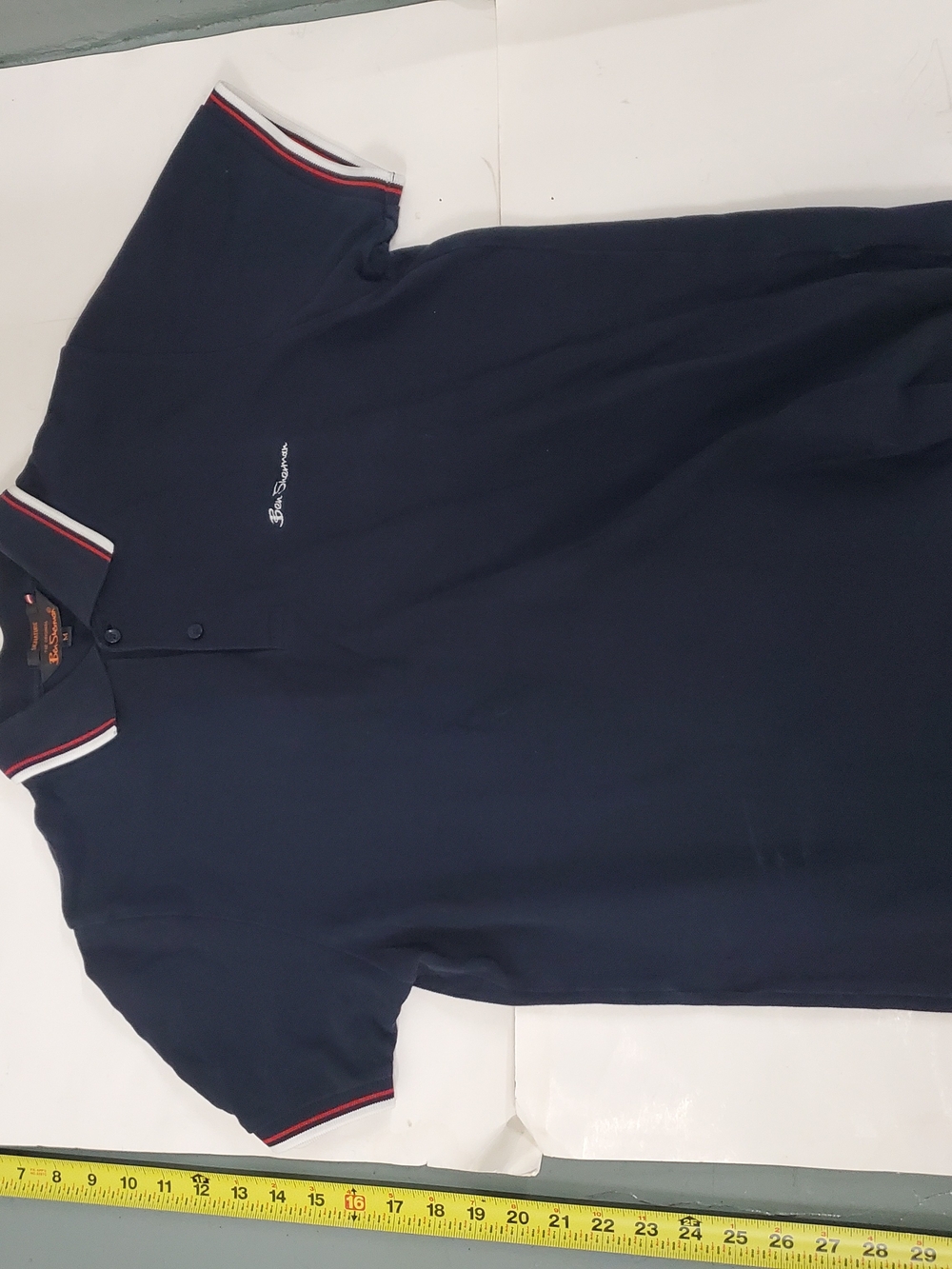 Ben Sherman Navy Polo Shirt with Contrast Trim - Men